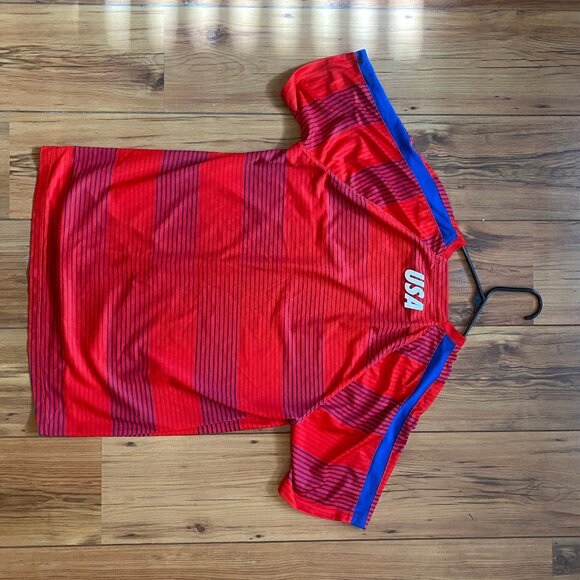 Nike USMNT USA Jersey Authentic Training Shirt, 2016 2017, Red / Blue, Sz XL - Picture 9 of 11